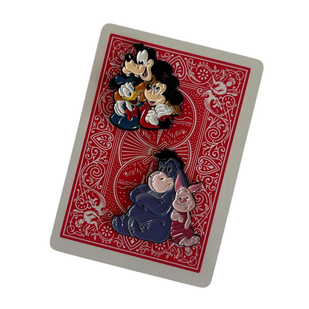 Disney Enamel Pin Bundle - Mickey Mouse, Donald Duck & Goofy | Piglet & Eeyore
